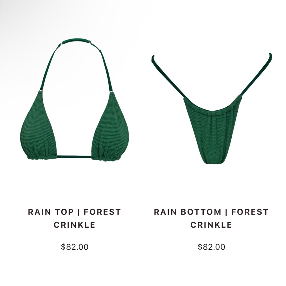 Slate swim rain bikini forest crinkle like new!